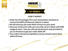 V.I.P Deal - 5 Video Package V.I.P Deal - 5 Video Package